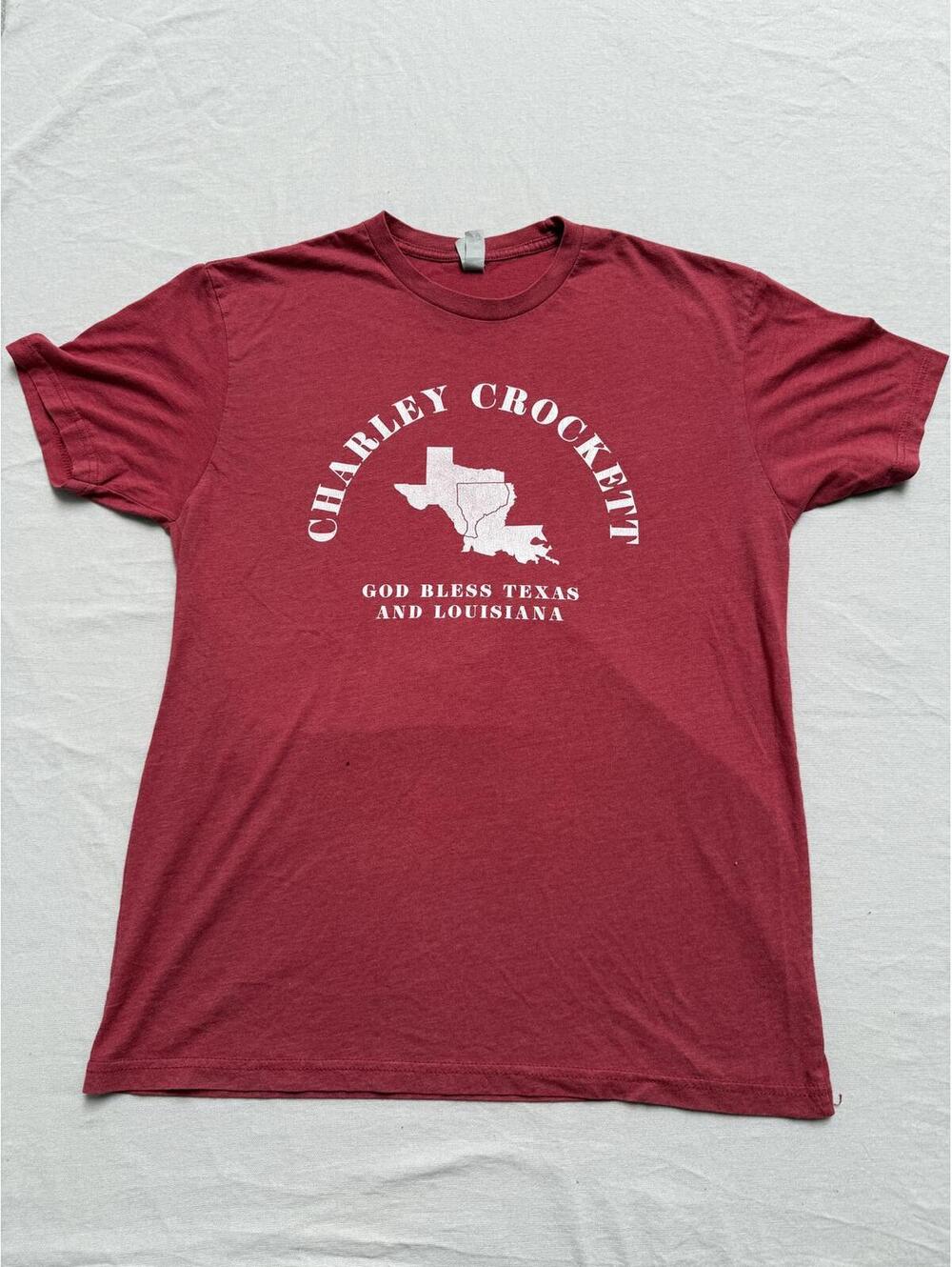 Charley Crockett T-shirt God Bless Texas and Louisana - M